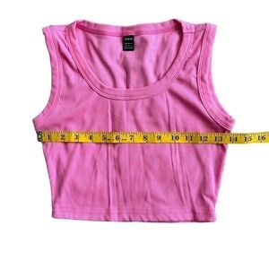 Shein pink cropped tank top size XS